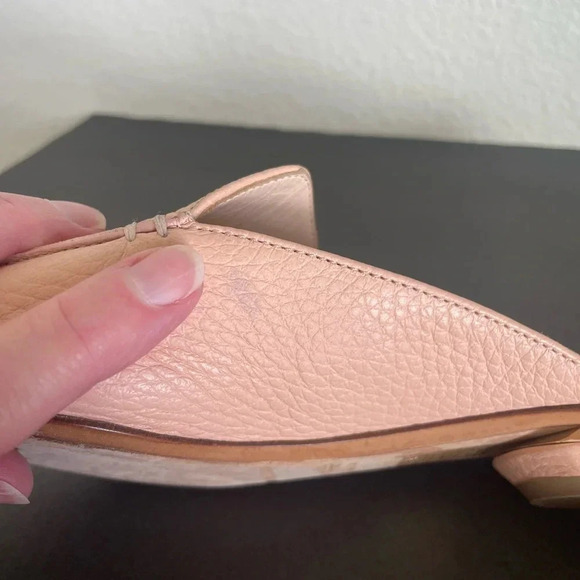Nicholas Kirkwood Beige Leather Beya Pointed Toe Flats Size 37 - Picture 8 of 12
